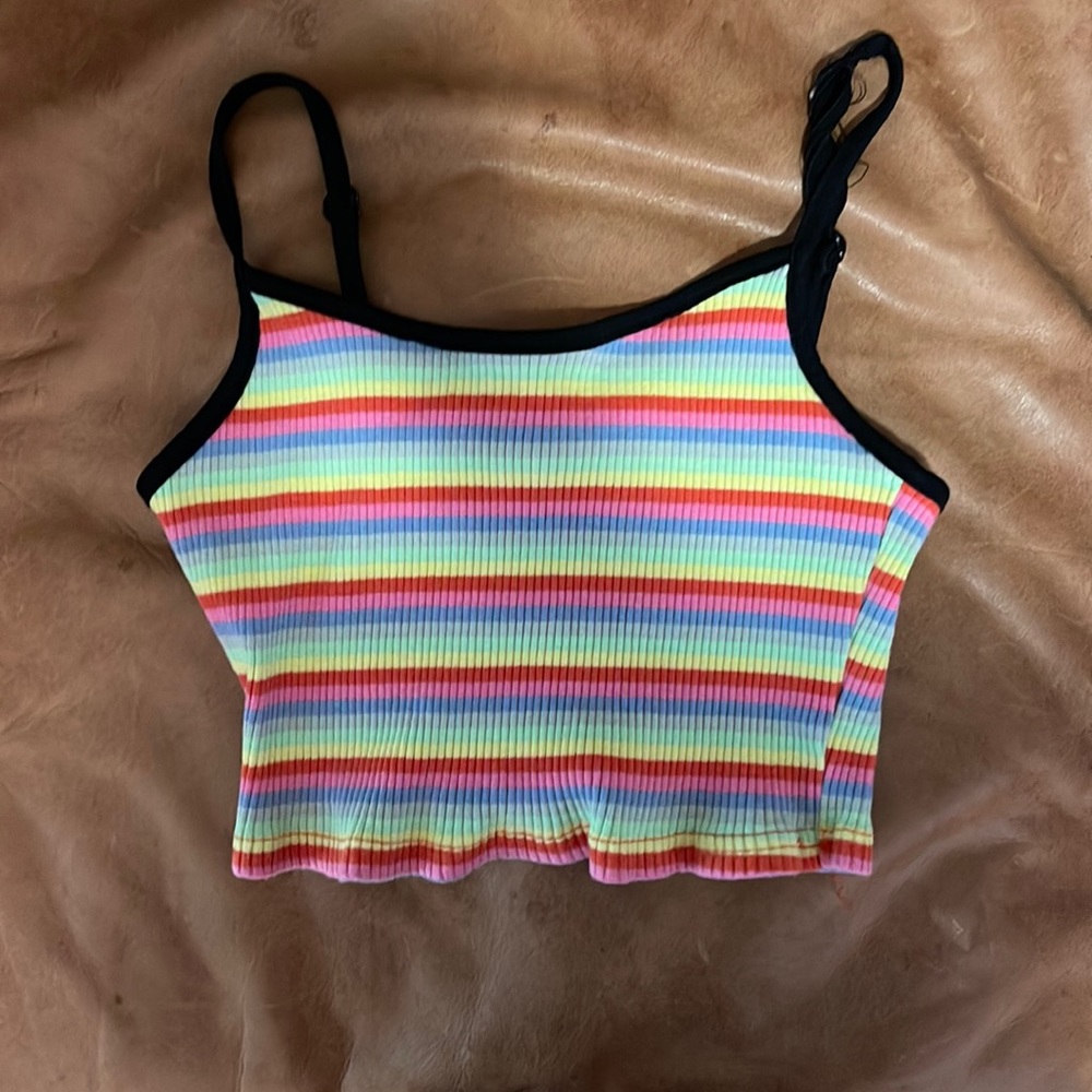 Rainbow pride crop top